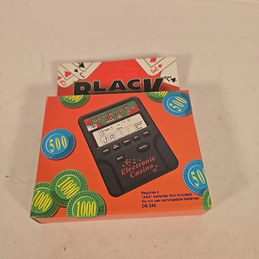 Blackjack 21 Handheld Electronic Game Travel Pocket Model DK245 Casino